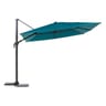 Parasol décentre melhia 4x3m bleu canard