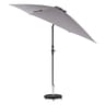 Parasol droit sisko 2,7m fibre de verre ardoise