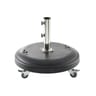 Pied de parasol pimano beton 50kg avec 4 roues noir