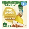 Bledina gourdes poire ama,ndes dès 8 mois 4x85g - 340g