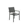 Fauteuil alu textylene empilable 55x55x87cm