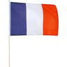 Drapeau français sur baton