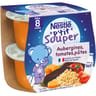 Nestlé p'tit souper aubergines tomates pâtes dès 8 mois 2x200g - 400g