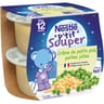 Nestlé p'tit souper crème de petits pois petites pâtes dès 12 mois 2x200g