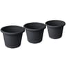 Pot de fleurs rond 15 cm x3