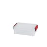 Bac de rangement transparent avec couvercle clip et store 2.5l