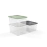 Lot de 3 boites de rangement view box 10l colorlid couleurs assorties