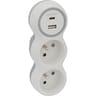 Zenitech biplite 1 blanc/gris 6A + chargeur usb