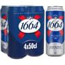 1664 bière blonde canettes 4x50cl 5.5%vol