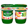 Activia bifidus fruits pêche framboise 4x125g offre découverte