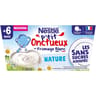 Nestlé p'tit onctueux nature au fromage blanc 4x90g dès 6 mois