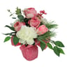 Bouquet bulle rose artificiel renoncule eucalyptus (rose)