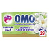 Omo capsules 3en1 prendre l'air jasmin & fleur de coton 29 lavages 0.502kg