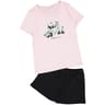 Pyjama short manches courtes femme ROSE T50/52