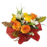 Bouquet bulle artificiel renoncules - orange