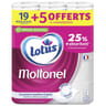 Moltonel papier toilette triple épaisseur aquatube 19+5 offerts