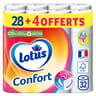 Lotus confort blanc papier hygiénique 32 rouleaux (28+4gr)
