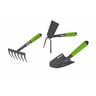 Lot 3 outils fleurs primoland serfouette+rateau+transplant.