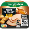 Fleury Michon filet de poulet rôti conservation sans nitrite 6 tranches 160g