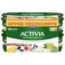 Activia bifidus panaché fruits du verger 16x125g offre découverte
