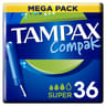 Tampax compak tampons avec applicateur super x36