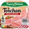 Fleury Michon jambon le torchon conservation sans nitrite 4 tranches 140g