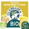 Elephant mon infusion bio gingembre citron pyramides x20 34g