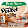 Fleury michon 4 tranches tendre poulet rôti conservation sans nitrite 130g