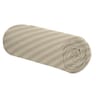 Drap housse microfibre frappée 90x190 cm rayure vert ou beige