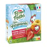 Pom'Potes compotes les gourdes vitaminées pomme fraise gelée vitamines A et C 4X90g-360g