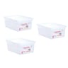 Eda lot de 3 boites "crystaline" 10 L naturel