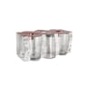 Lot de 6 gobelets linea 20cl en verre transparent
