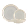 Service 12 pieces nature en gres bleu