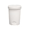Poubelle stepy 15l avec pédale et seau 29.4x27.9x43.6cm blanc
