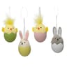 Suspension personnage dans oeufs  dia 5x10cm
