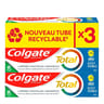 Colgate dentifrice total effet visible lot de 3 x 75 ml