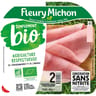 Fleury Michon jambon simplement bio conservation sans nitrite 2 tranches 60g