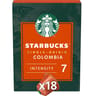 Starbucks by Nespresso Colombia capsule café intensité 7 - x18 - 101g