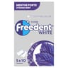 Freedent white chewing-gum sans sucres menthe forte 5x10-70g
