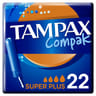 Tampax compak tampons avec applicateur super plus x22