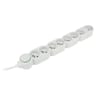 Zenitech bloc home 8P 16A blanc moucheté 80% matiere recyclée