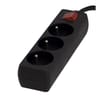 Chacon bloc3x16 avec cordon 1.5m et interrupteur noir 320g