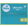 Carrefour baby couches taille 6 +16kg ultra dry x120