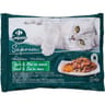 Carrefour companino patée chat adulte mini filets en sauces au boeuf, à la truite, au saumon 340g