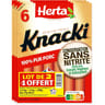 Herta knacki original conservation sans nitrite x6 lot 2+1 offert 630g