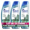 Head & shoulders pure intense shampoing apaisement demangeaisons 3x250ml