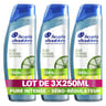 Head & shoulders pure intense shampoing sebo regulateur antipelliculaire 3x250ml
