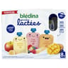 Blédina gourdes lactées fruits rouges/pomme banane/ fruits exotiques 8x85g