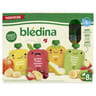 Blédina gourdes fruits pomme banane fraise kiwi/pomme banane fraise cerise/poire/pomme banane 8x90g
