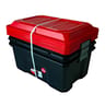 Lot de 3 malles de rangement lockers 40l noir rouge
